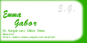 emma gabor business card